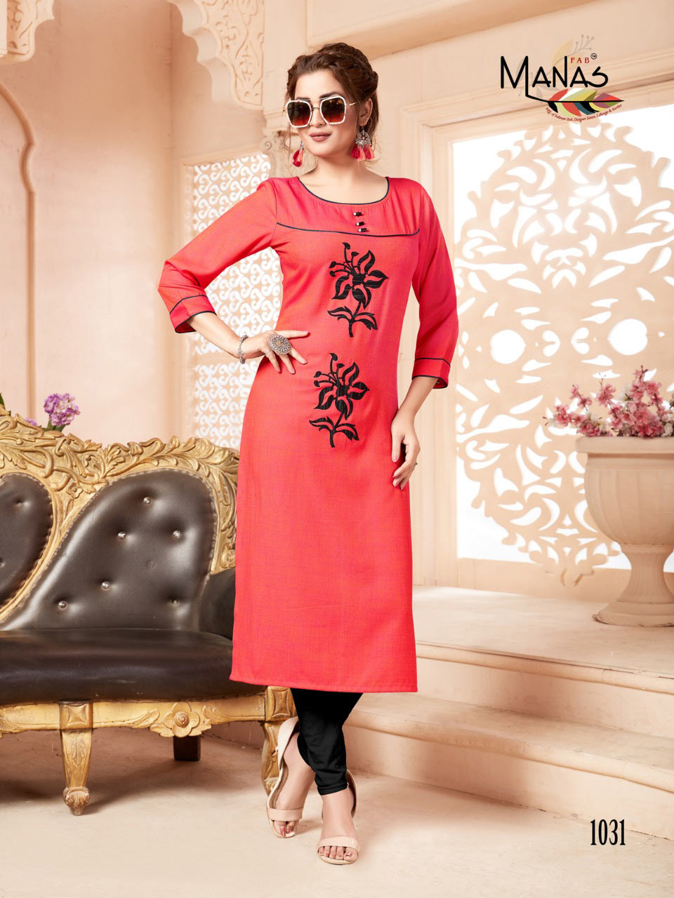 Priyal Vol-5 Manas Cotton Slub Aplic Work Kurti Priyal Vol-5 Manas Cotton Slub Aplic Work Kurti